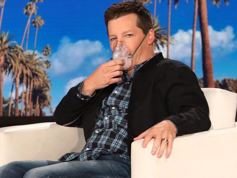 Sean Hayes Says Ellen's Getting a 'Boob Job' as He Takes Over Her Show for the Day