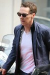 Benedict Cumberbatch arriving at BBC Radio Two Studios to promote his new Sky Atlantic Series 'Patrick Melrose' - London