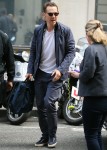 Benedict Cumberbatch arriving at BBC Radio Two Studios to promote his new Sky Atlantic Series 'Patrick Melrose' - London