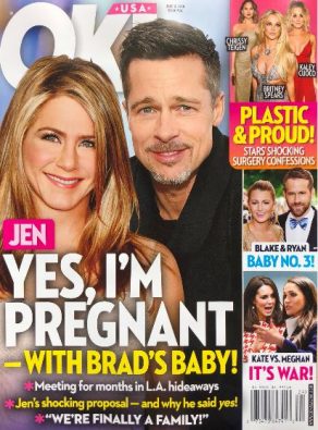 Jennifer Aniston Brad Pitt Pregnant Cover